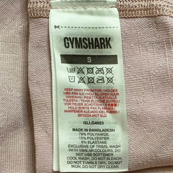 Gymshark Adapt Seamless Leggings S Pink High Rise Stretch Full Length Athletic - Picture 9 of 9